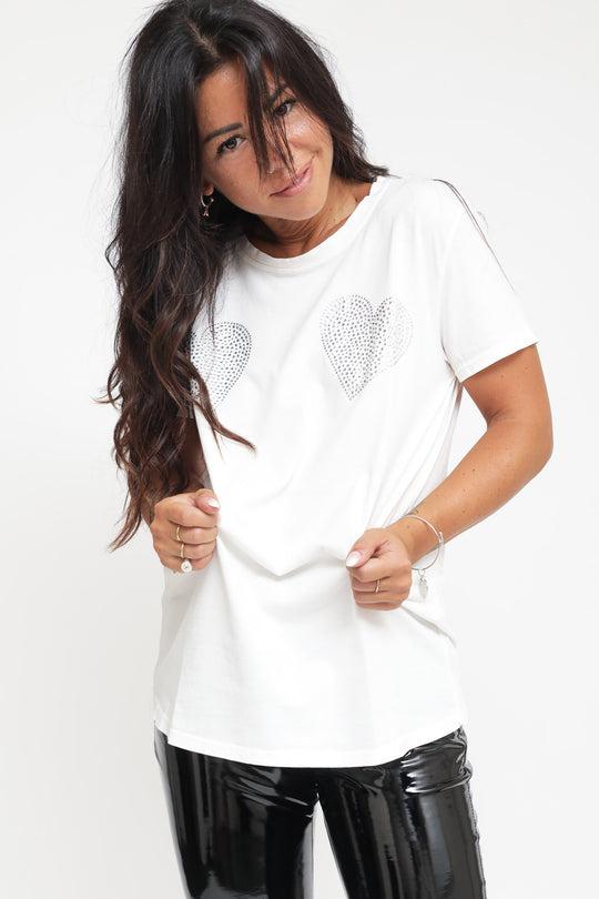 T-shirt Cuori - Bianco