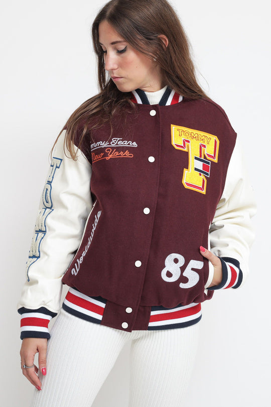 Tjw Letterman Jacket - Deep Rouge Multi