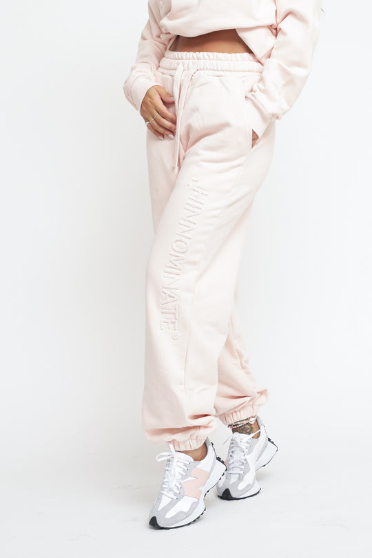 Pantalone In Felpa Con Tasche - Rosa Nude