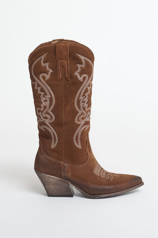 Stivale Camoscio - Cuoio