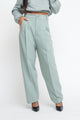 Straight Trousers - Sage Green