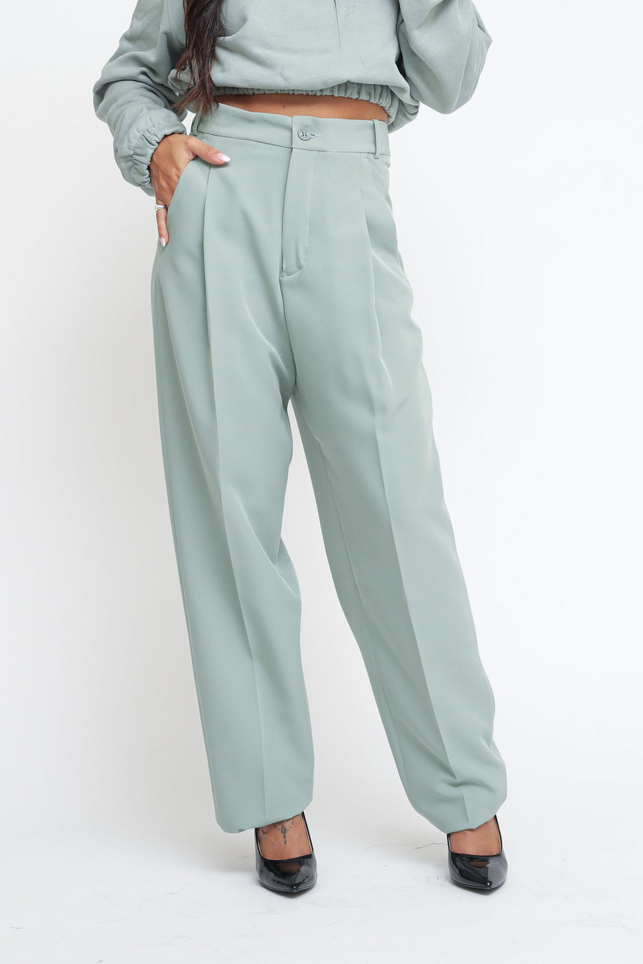 Pantalone Diritto - Verde Salvia