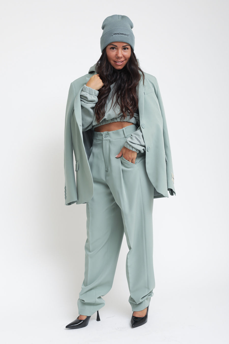 Pantalone Diritto - Verde Salvia — 2