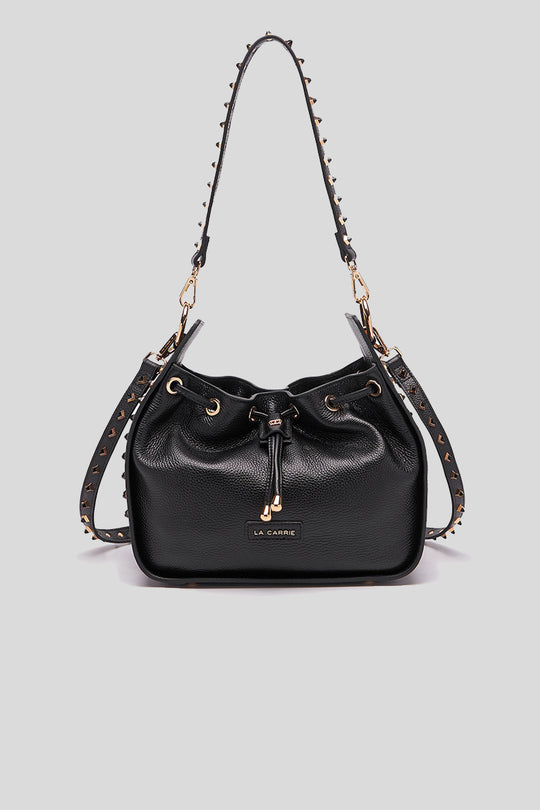 Studs Fred Bucket Tumbled Leather - Black