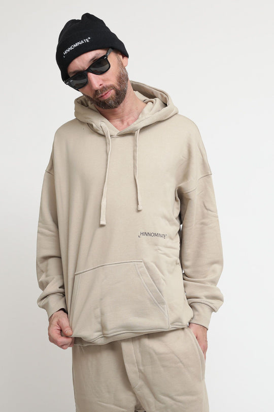 Felpa Cappuccio Manica Lunga - Beige Nocciola