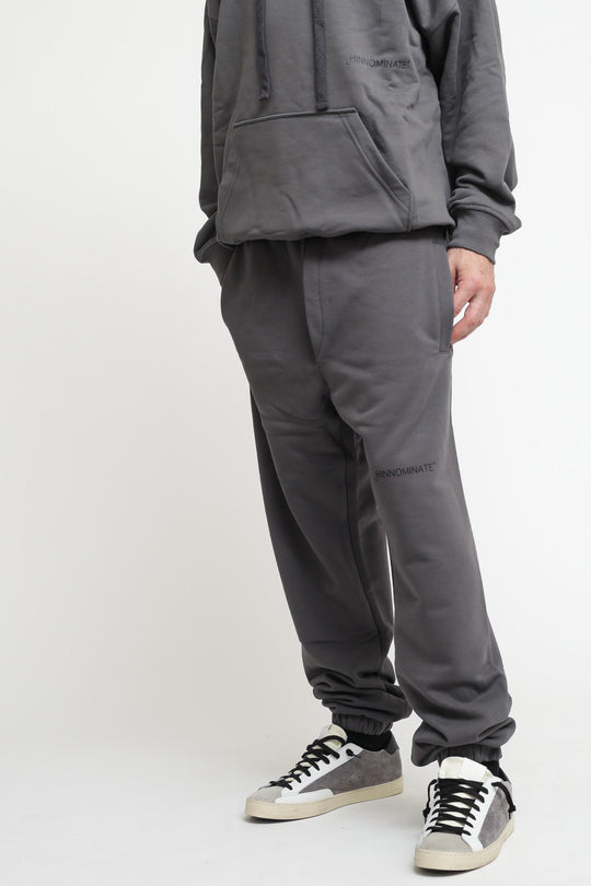 Pantalone In Felpa Con Elastico - Grigio Ferro