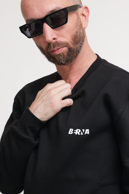 Felpa Girocollo St Berna - Nero