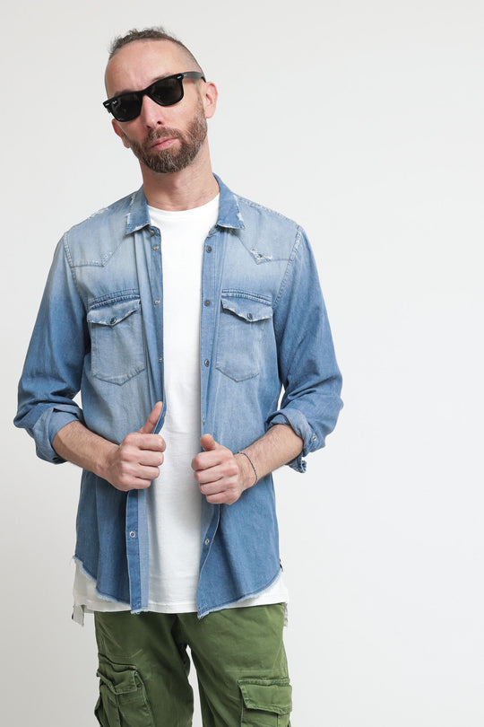 Camicia Jeans Rotture
