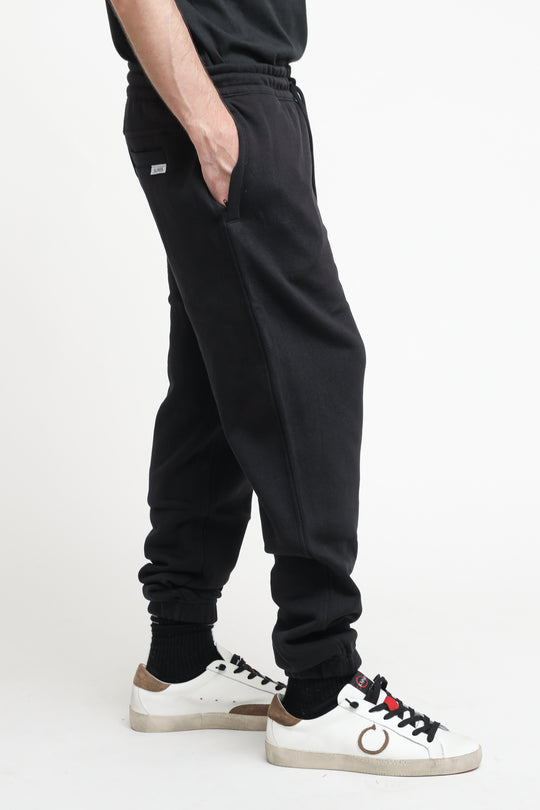 Pant. Long Cotton Fleece - Nero