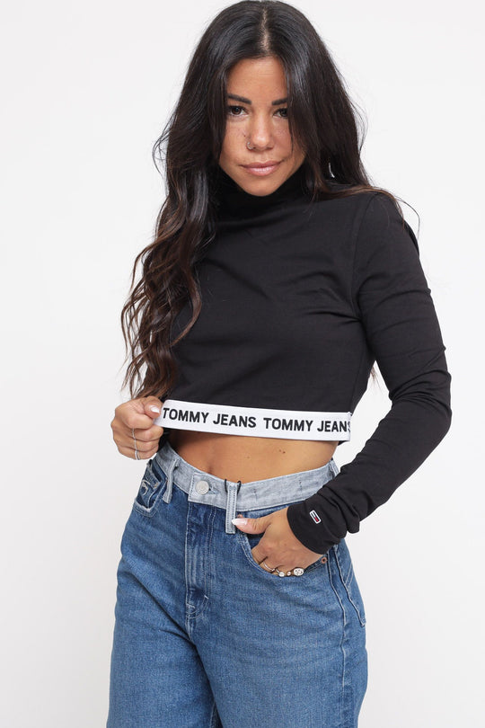 Tjw Crop Logo Waistband Ls - Black