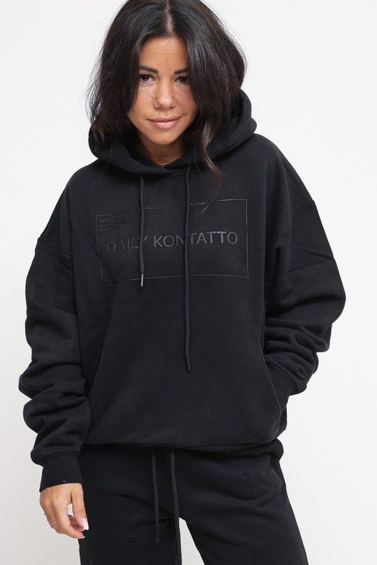 Felpa Cappuccio Tasche - Nero