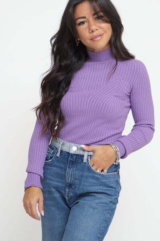 Lupetto A Coste - Lilla