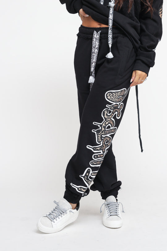 Pantalone Donna In Felpa - Nero