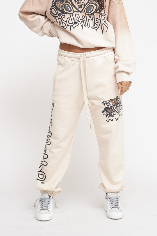 Pantalone Donna In Felpa - Crema