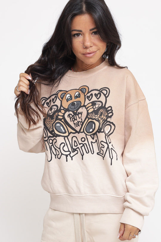 Maglia Girocollo Donna In Felpa - Brown