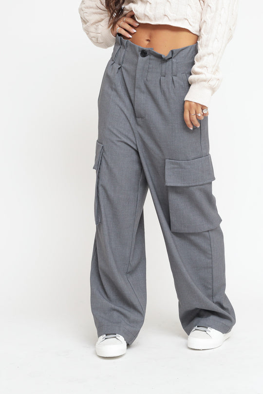 Pantalone Cargo - Grigio