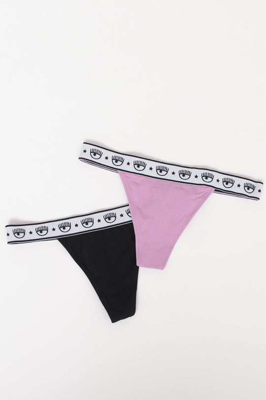 Bi-Pack Thong Stretch Jersey - Fantasia Viola