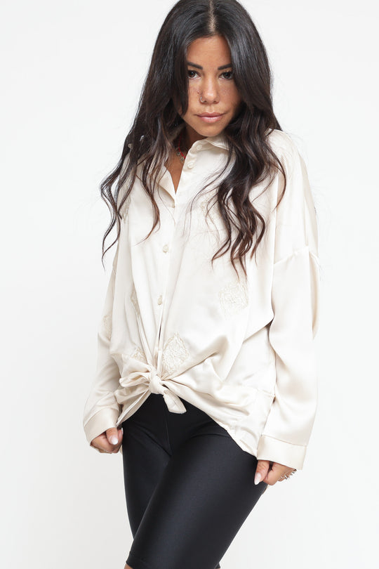 Camicia Ricamo - Burro