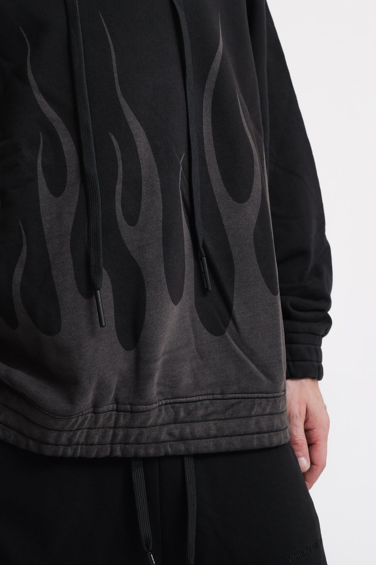 Felpa Cappuccio Con Stampa - Black — 2