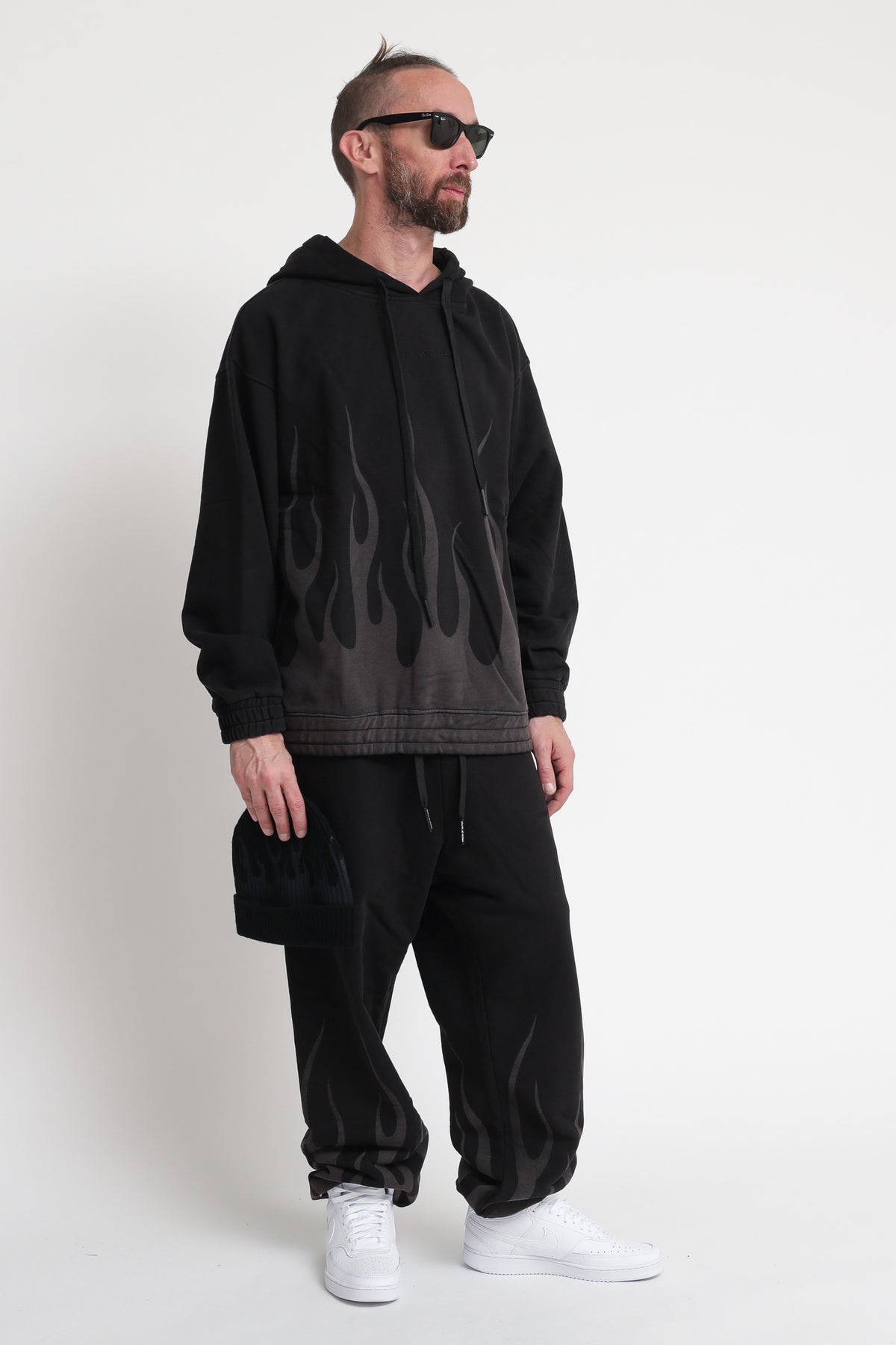 Felpa Cappuccio Con Stampa - Black — 3
