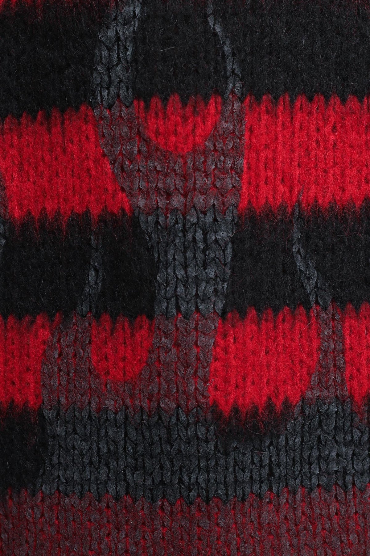 Maglione Nero Con Righe Rosse - Red — 2