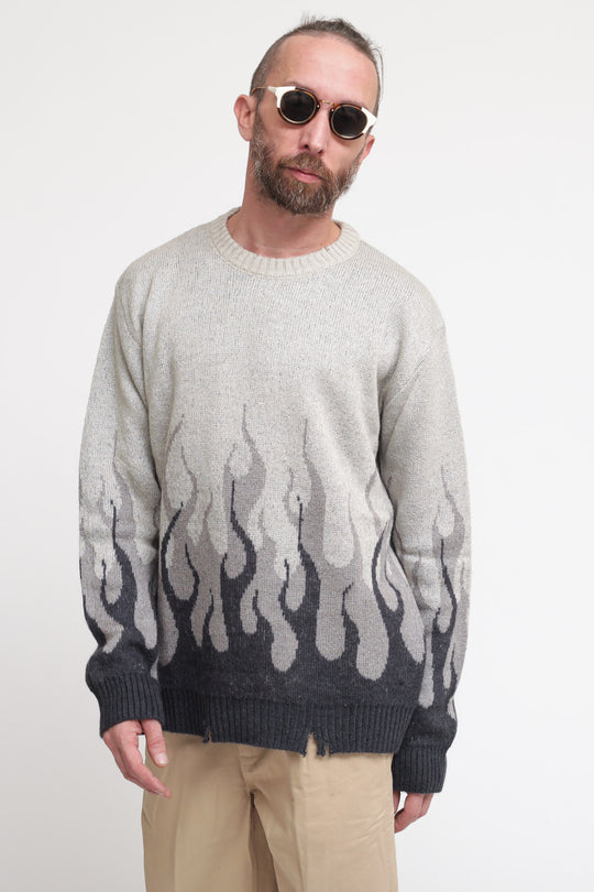 Maglione Con Doppia Fiamma - London Fog