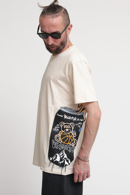 T-Shirt In Jersey Uomo - Crema