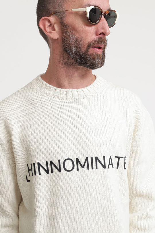 Maglione Paricollo Manica Lunga Con Intario - Off White