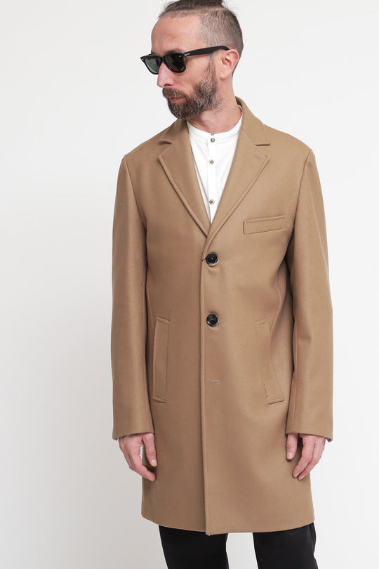 Cappotto Monopetto Woolcoat - Camel