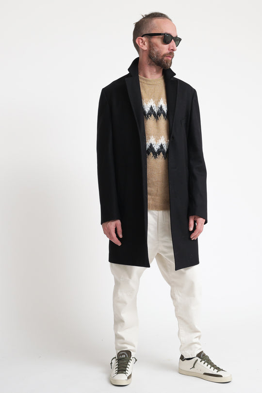 Cappotto Monopetto Woolcoat - Black
