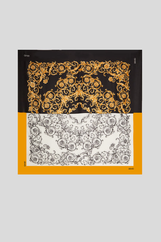 Ecs Foulard 120x120 Double Party - Nero