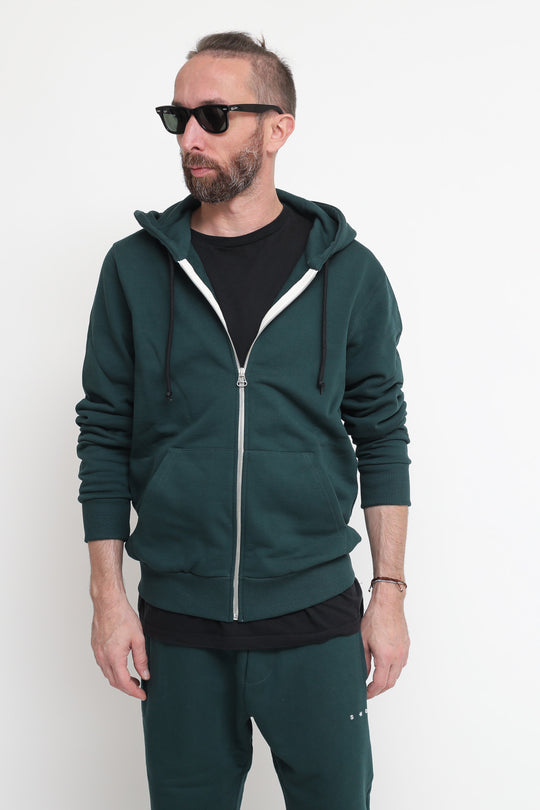 Felpa Cappuccio Zip - Pine