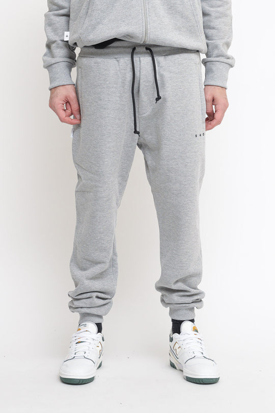 Pantalone Felpa Tasche Con Zip - Heather