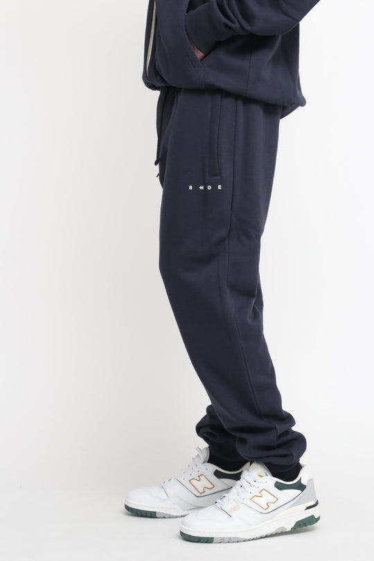 Pantalone Felpa Tasche Con Zip - Navy