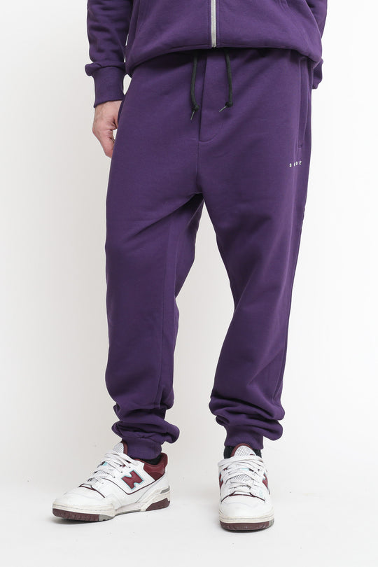Pantalone Felpa Tasche Con Zip - Dark Iris