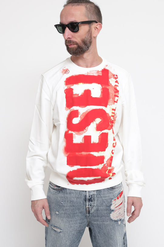 S - Ginn - E5 Felpa - Bianca Rossa