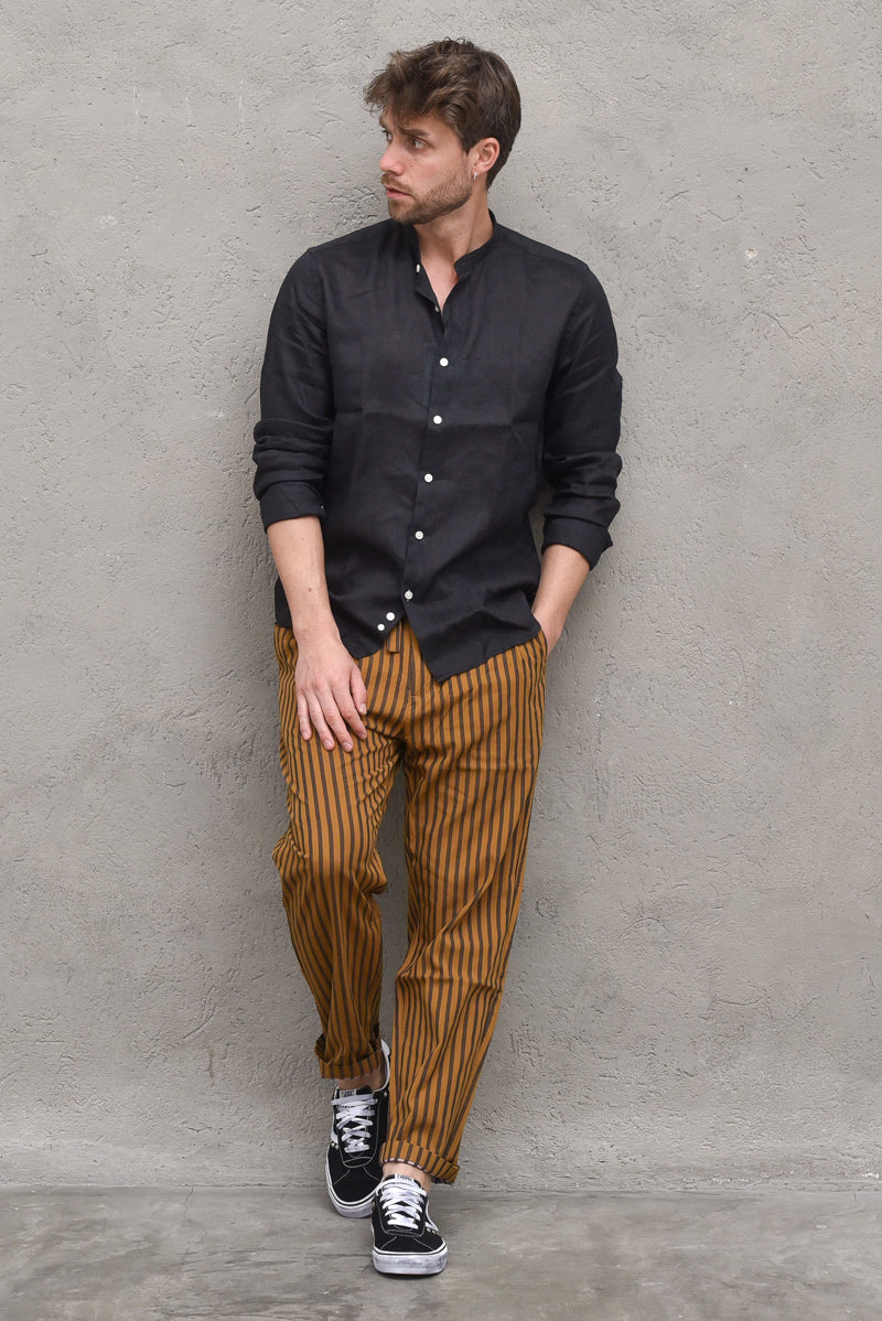 Seasonal Fit - Pleated Striped Beach Chino — 2