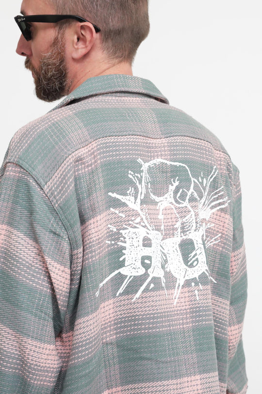 Smash Flannel Overshirt - Pink