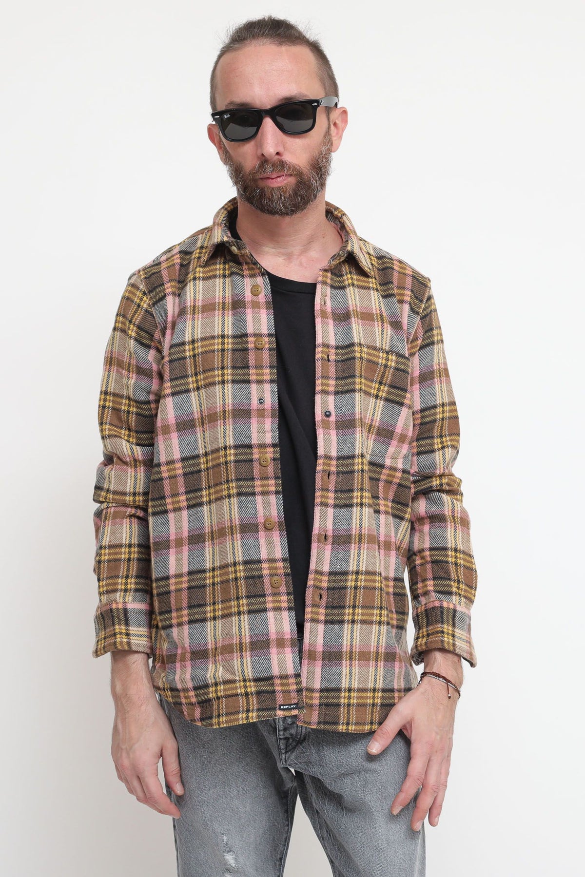 Camicia Check - Brown Pink Yellow — 1