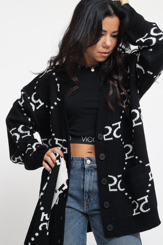 Courtney Knitted Cardi - Coal