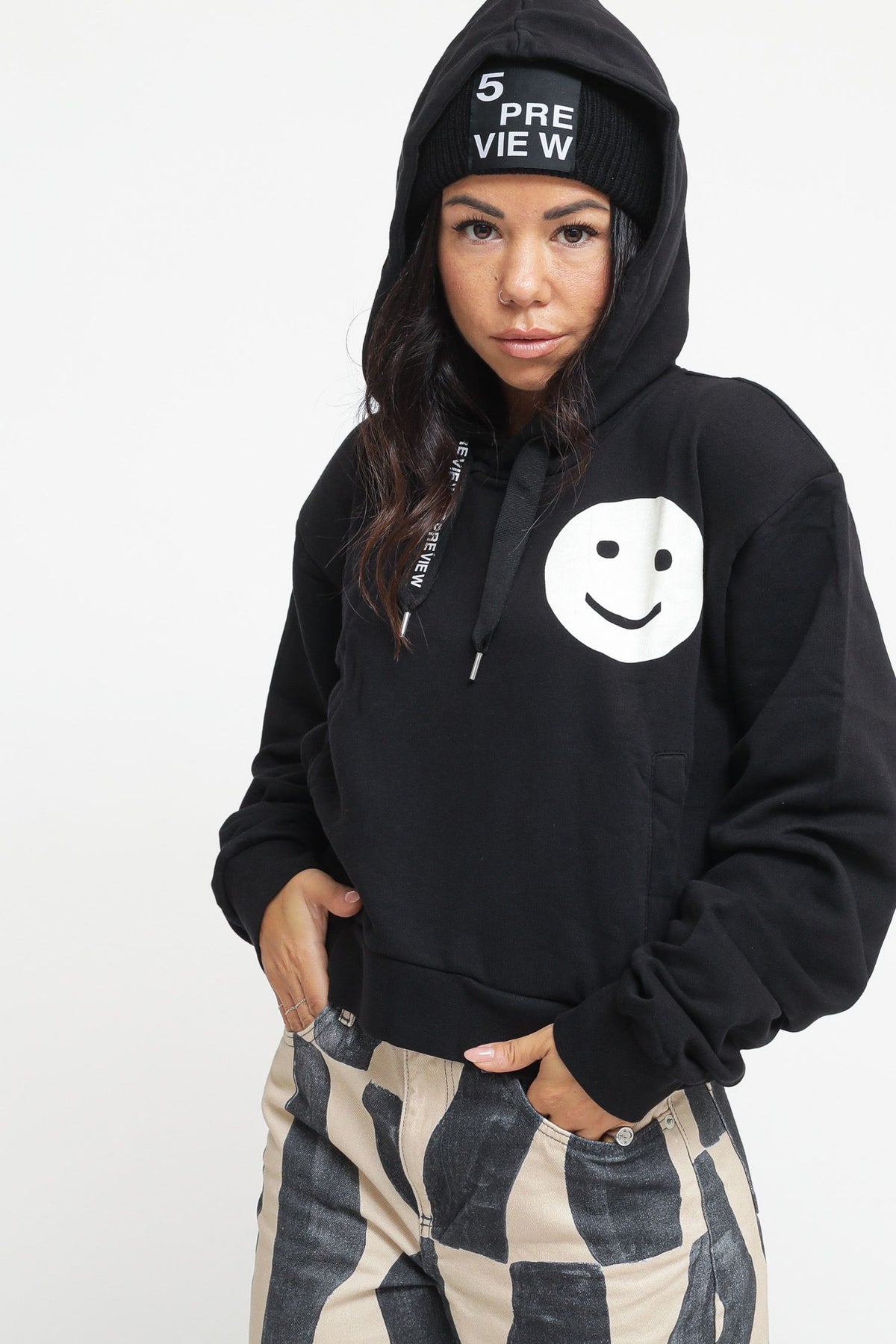 Smile Sophie Padded Hood - Coal — 1