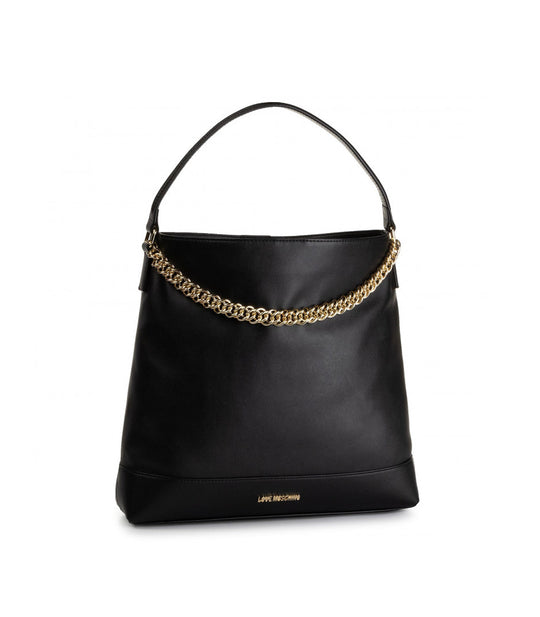 Borsa Natural Grain Pu - Nero Gal.Oro