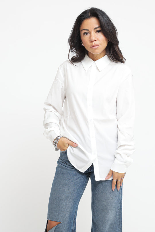 Sheer Basic Shirt - Ecru