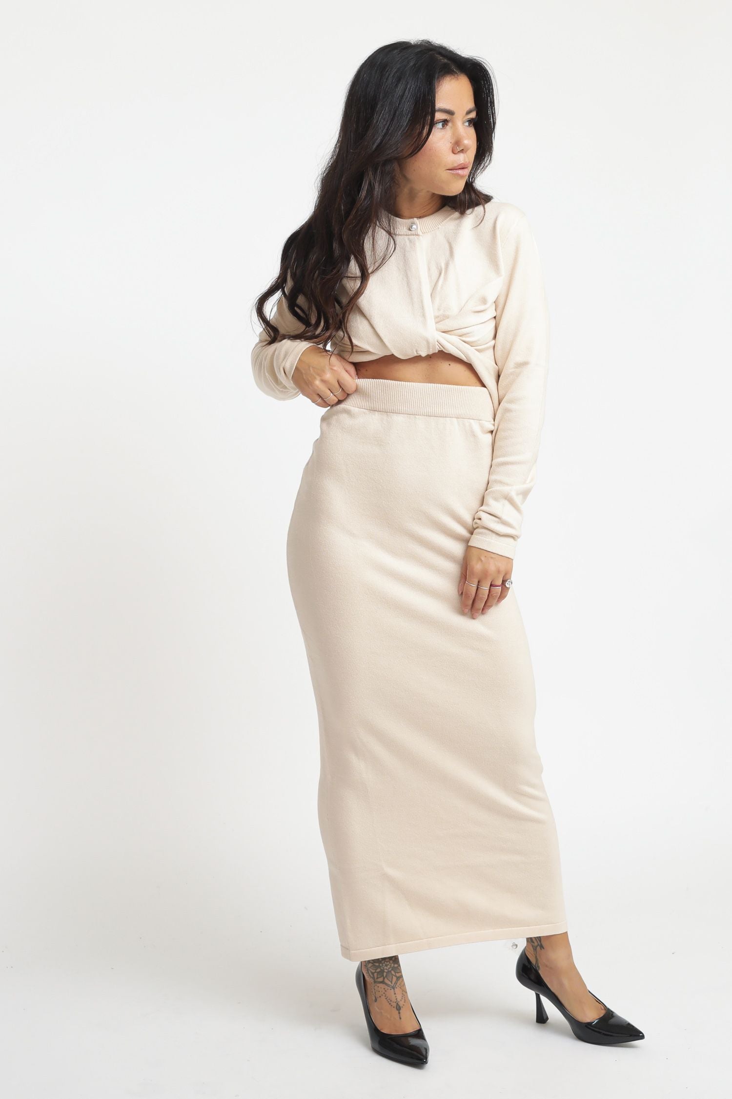 nakd beige dress Open Back Mini Dress Beige