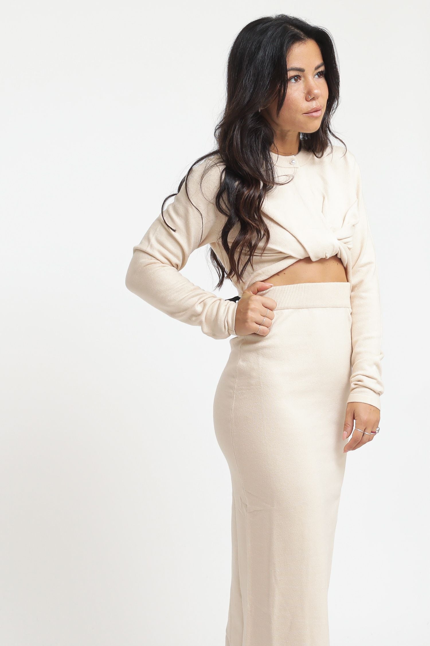 Na-kd Twisted Front Detail Dress