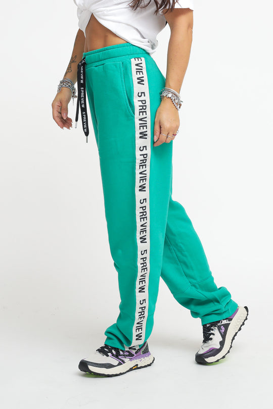 Vivien Stripe Pant - Leaf