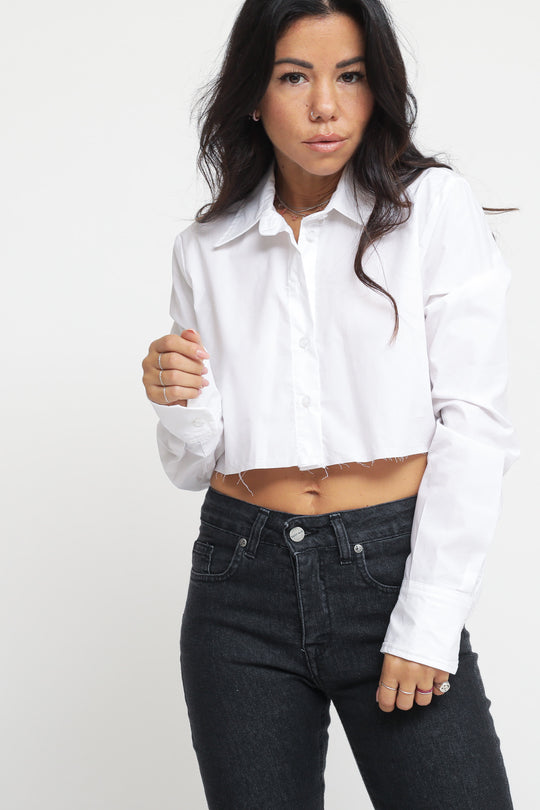Camicia Crop - Bianco