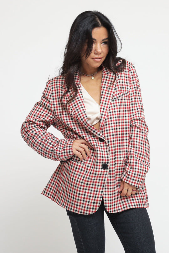 Giacca Quadretti - Rosso