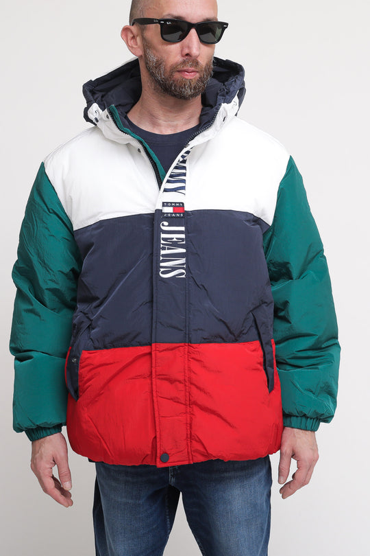 Tjm Archive Colorblock Puffer - White Multi