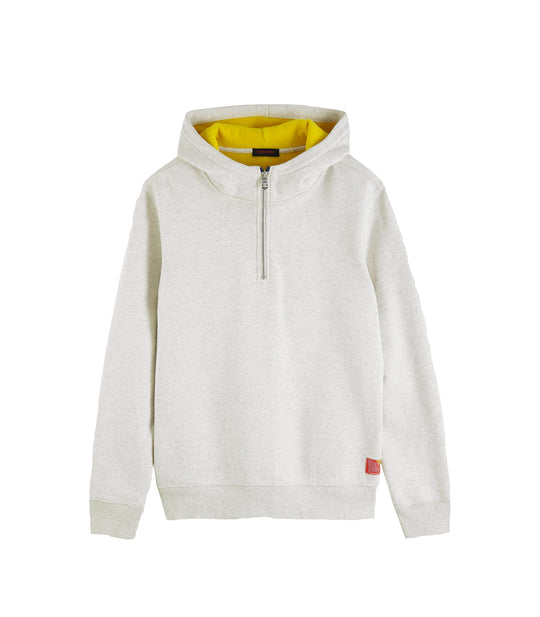 Classic Half/Zip Hoody With Contrast Inside - 1161